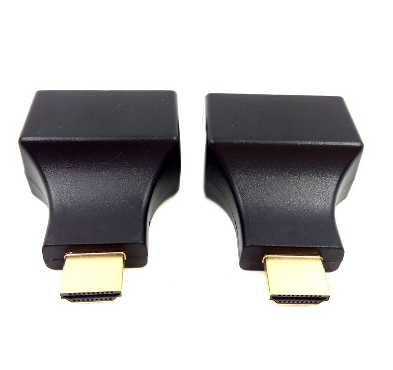 Wpeng HDMI to RJ45 Network Adapter, Qaoquda 1080P HDMI Male to Dual RJ45 Female Network CAT5e CAT6 Converter Extender Splitter Repeater for HDTV HDPC PS3 STB(2-Pack) - Image 2